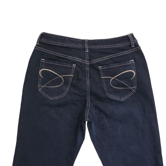 Chicos Platinum Bootcut Jeans Womens 8 Petite (1 Short) Black Denim Western - Picture 9 of 10
